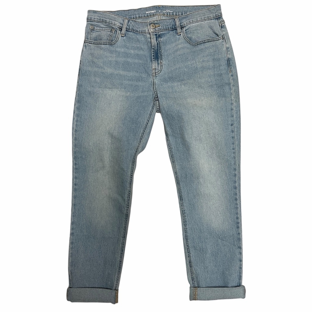 Old Navy WOW Boyfriend Jeans Women’s Size 12 Mid Rise Light Wash Denim